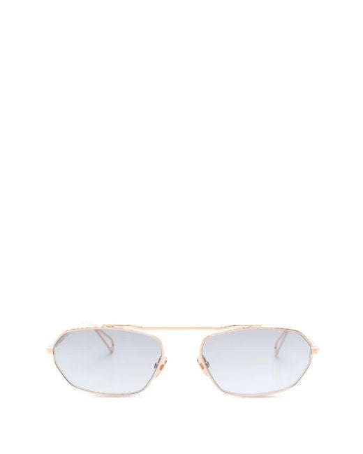 Ahlem White Anjou Geometric-Frame Sunglasses