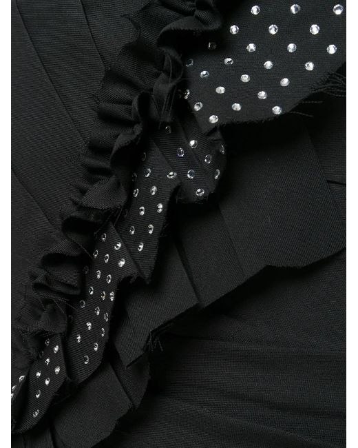 Saint Laurent Black Asymmetrical Wool Skirt