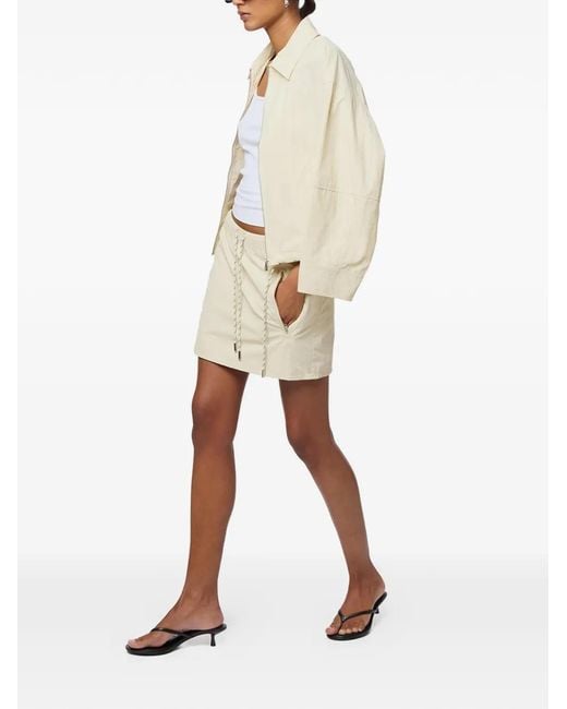Apparis Natural Ada Drawstring Mini Skirt