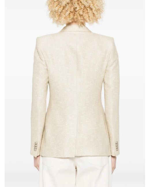 Tagliatore White Blazer À Boutonnière Croisée