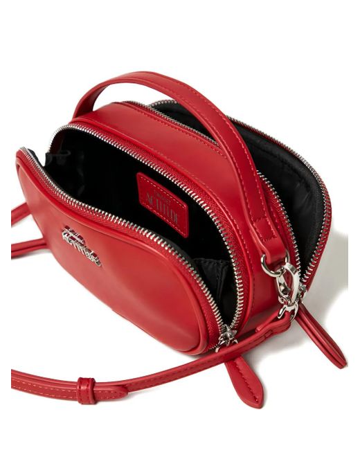 Twinset Red Oval Double-Zip Mini Bag