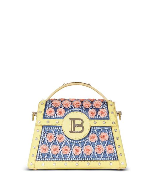 Balmain White B-buzz Dynasty Embellished Handbag