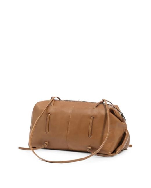 Bimba Y Lola Brown Honey Leather Lolita Bag