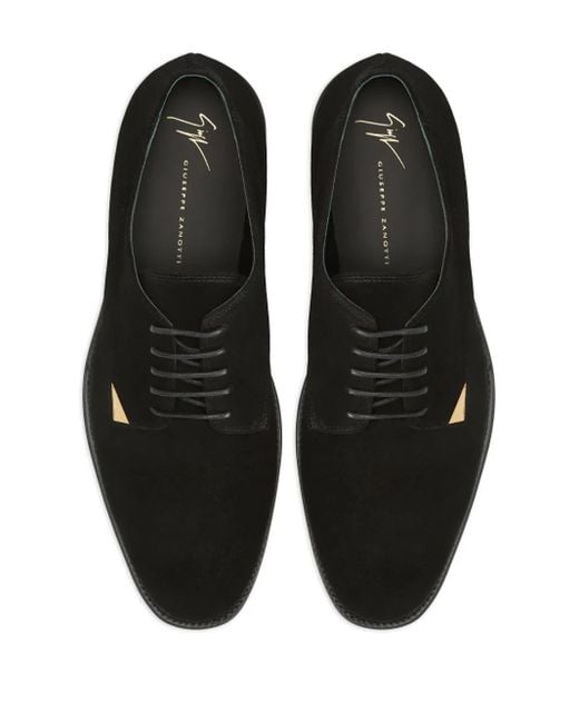 Giuseppe Zanotti Black Stwert Derby Shoes for men