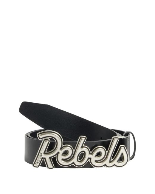 DSquared² White Rebels Buckle Belt for men