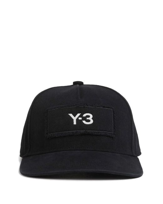 Y-3 Black Baseballkappe Mit Logo-Patch