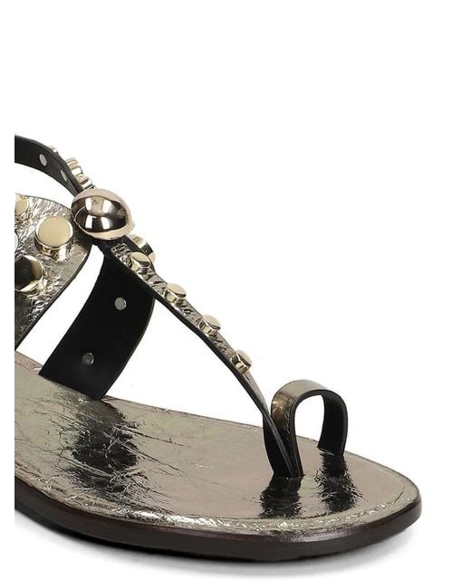 DONNARì Stud-Embellished Metallic-Effect Sandals