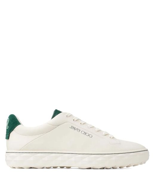 Jimmy Choo White X Malbon 2.0 Diamond F Low-Top Sneakers for men