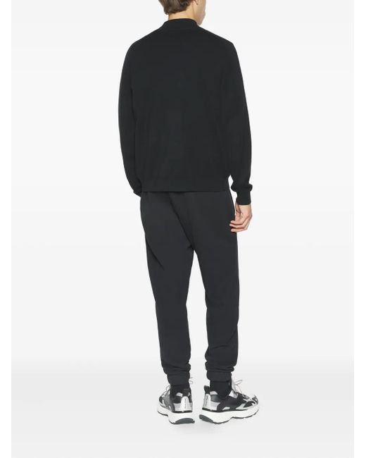 Maison Kitsuné Black Elasticated-Waist Track Pants for men