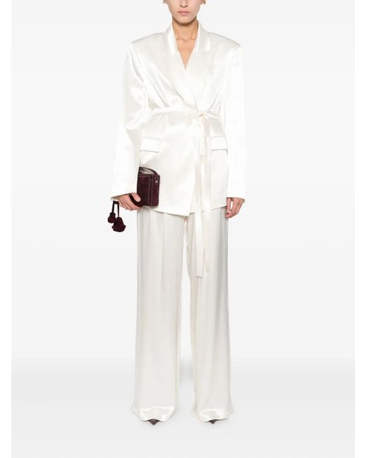ANDAMANE White Tie-Waist Jacket
