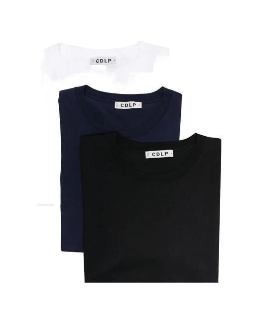 CDLP Black Three-Pack Crew-Neck T-Shirt for men
