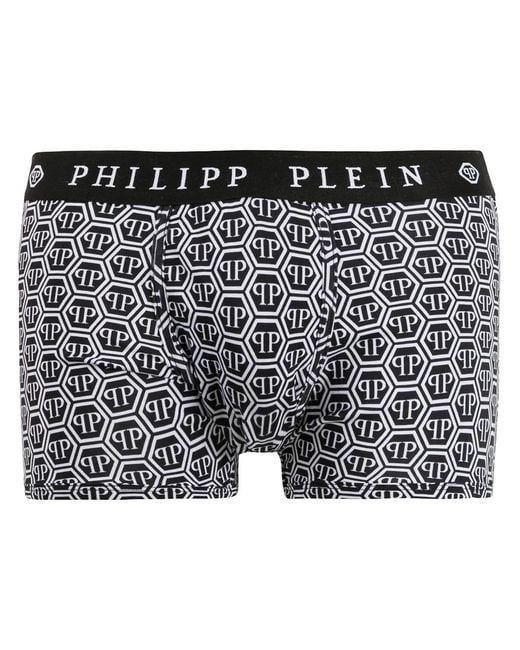 Philipp Plein Black Boxer Hexagon for men