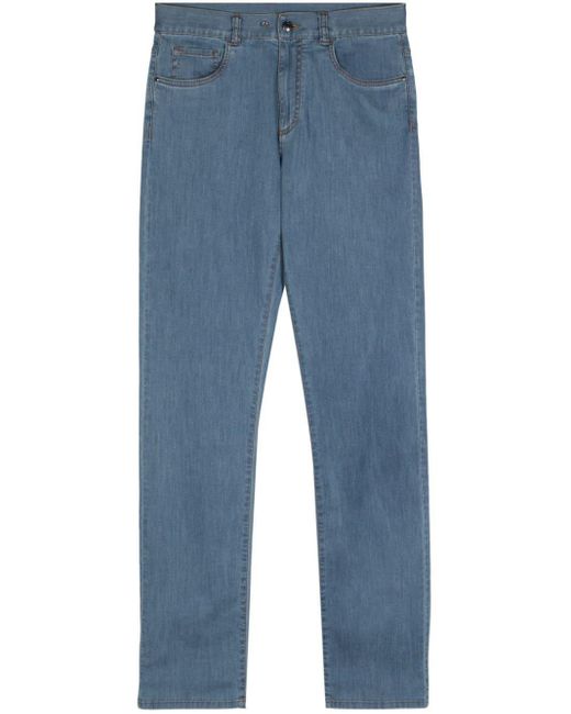 Canali Blue Straight-leg Jeans for men