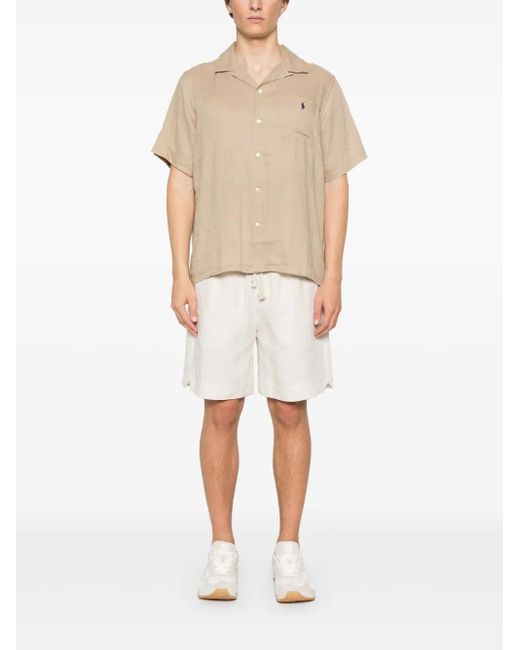 Eleventy White Drawstring-Waist Shorts for men