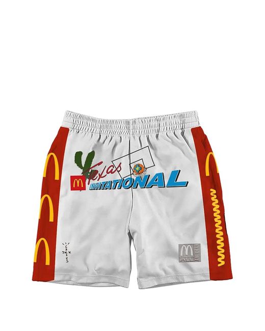 Travis Scott X Mcdonald's Cactus Jack All American Shorts in White for Men  | Lyst UK