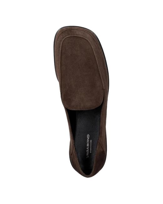 Vagabond White Sammie Square-Toe Suede Loafers