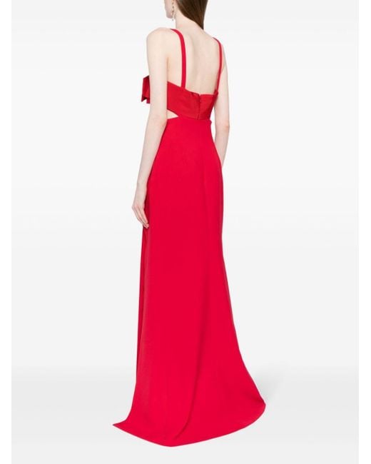 Elie Saab Red Cut-out Maxi Dress