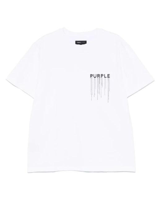 メンズ Purple Brand ロゴ Tシャツ White
