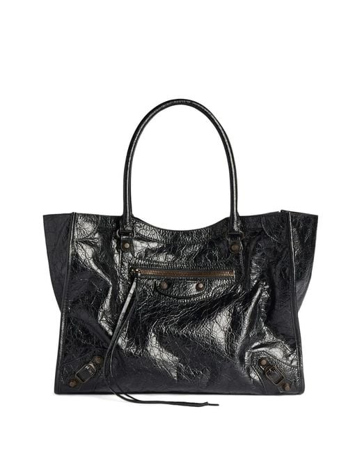 Balenciaga Black Le City Small Leather Tote Bag