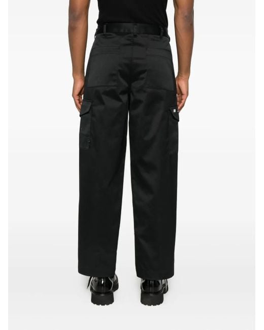 (w)taps Black Flap-Pocket Trousers for men