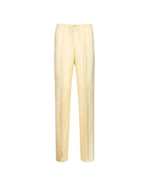 Forte_forte Natural Drawstring-Fastening Trousers