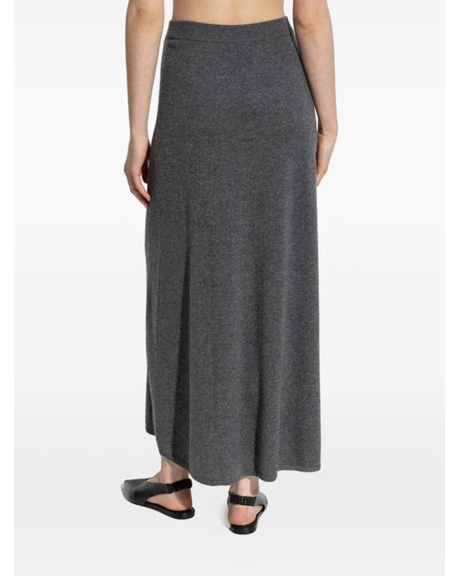 Lisa Yang Gray Dolly Knitted Midi Skirt