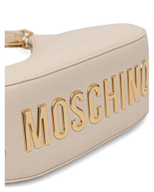 Love Moschino Natural Logo-Detail Tote Bag