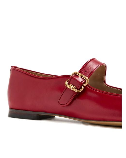 Sam Edelman Red Michaela Buckle-Strap Ballet Flats