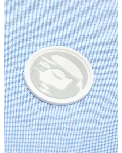 Aape By A Bathing Ape Blue Button-Down Embroidered Shirt for men