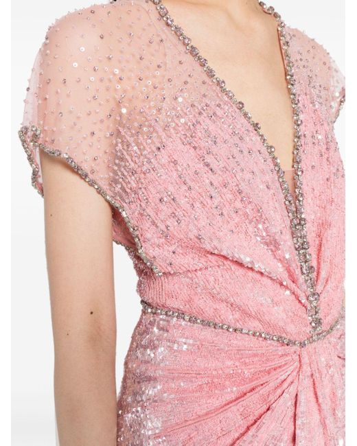 Jenny Packham Pink Stardust Sequin Gown