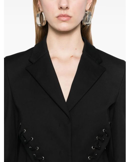 Blumarine Black Jacke Mit Schnürung