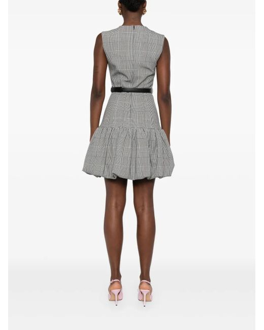 Self-Portrait Gray Prince Of Wales Check Mini Dress