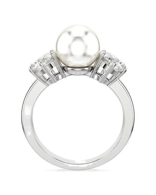 Swarovski Ring Verfraaid Met Kristallen in het White