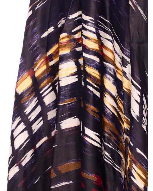 Yavi Purple Printed Skirt