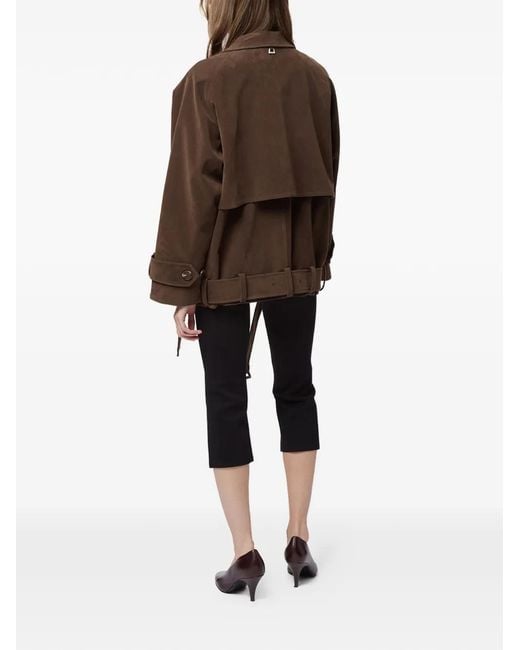 Chaqueta Gaia Con Cinturón Apparis de color Brown