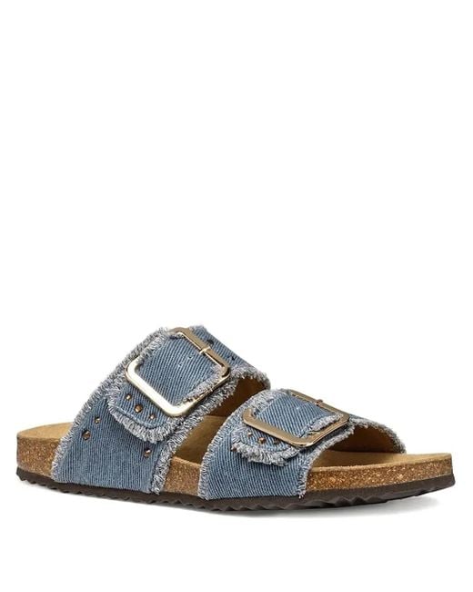 Sandali Con Frange di Geox in Blue