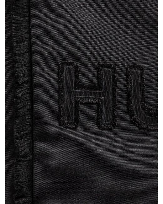 HUGO Logo-embroidered Tote Bag Black