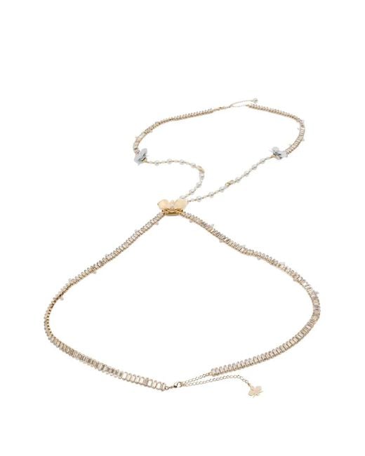 Genny Natural Floral-Detail Crystal-Embellished Necklace