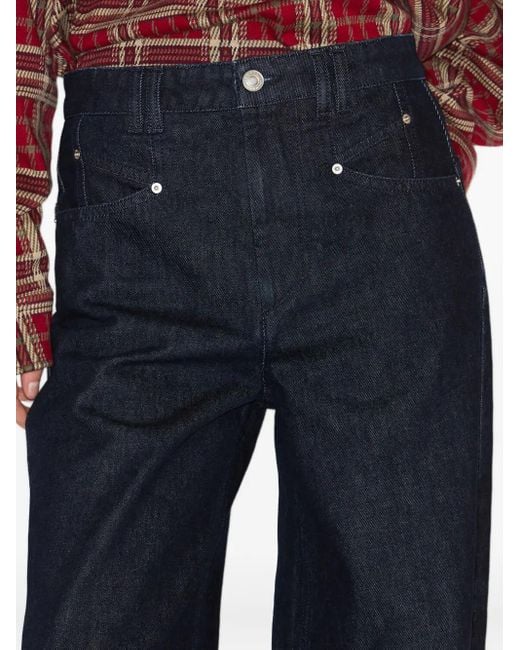 Isabel Marant Blue Lemony Wide-Leg Jeans