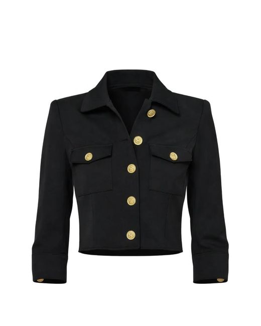 L'Agence Black Coin Button Jacket