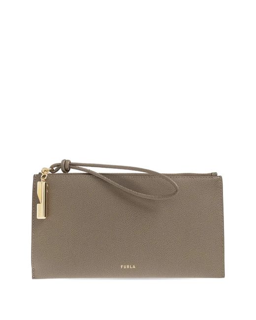 Furla Gray Iride Clutch Bag