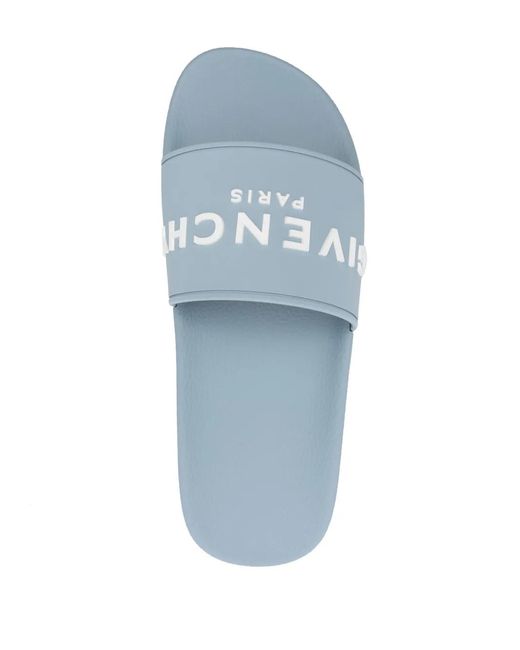 Sandalias Con Logo En Relieve Givenchy de hombre de color White