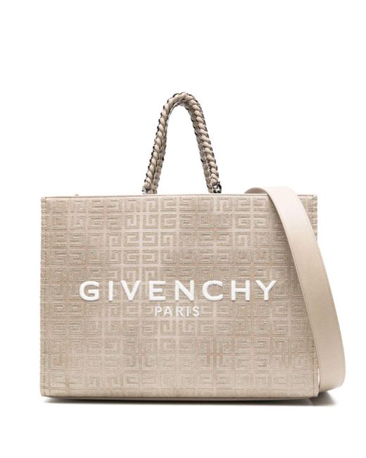 Givenchy Natural Mittelgroße G-Tote Canvas-Tasche