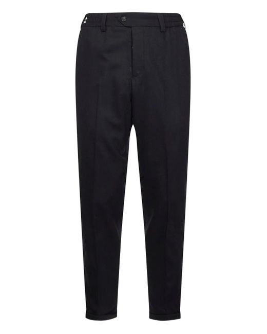 PT Torino Blue Elasticated-Waistband Trousers for men