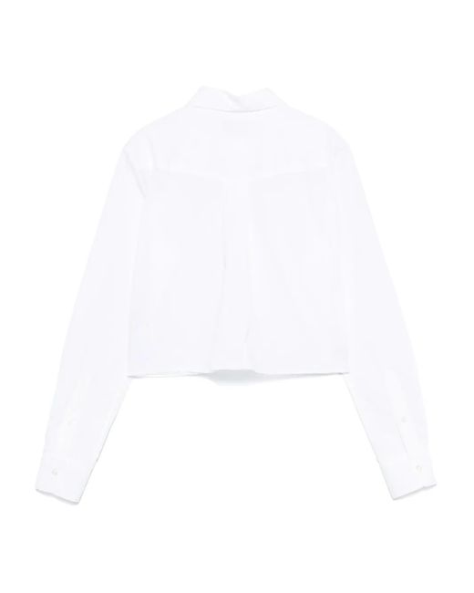 Officine Generale White Long-Sleeve Button-Up Shirt