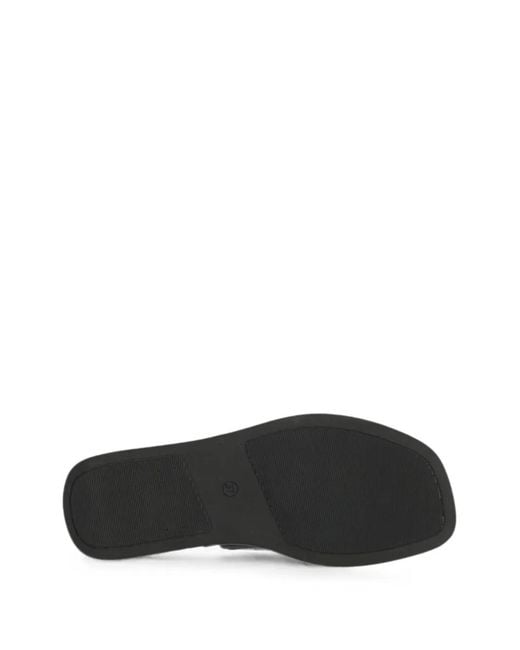 Mexx Black Platform Square-Toe Slippers