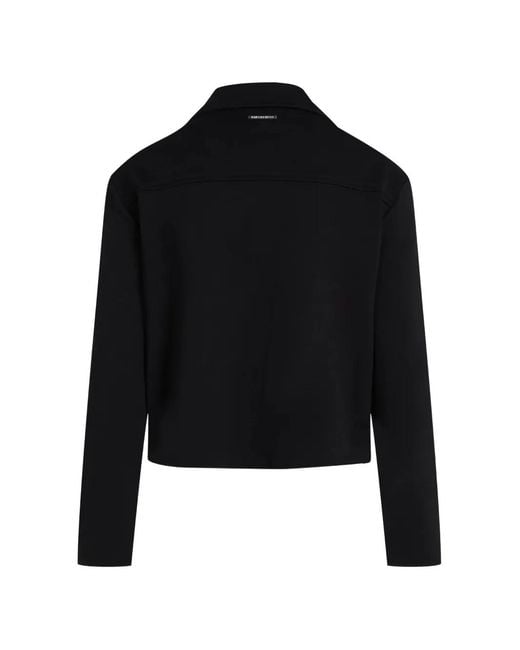 Karl Lagerfeld Black Zip-Up Biker Jacket