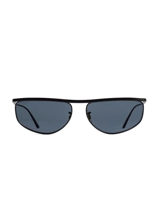 Khaite Blue Pilot-Frame Sunglasses