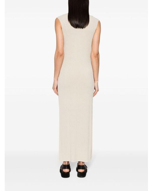 Calvin Klein Maxi-jurk Met Jacquard in het White