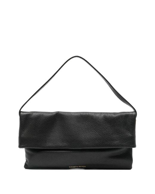 Elisabetta Franchi Black Flap Tote Bag